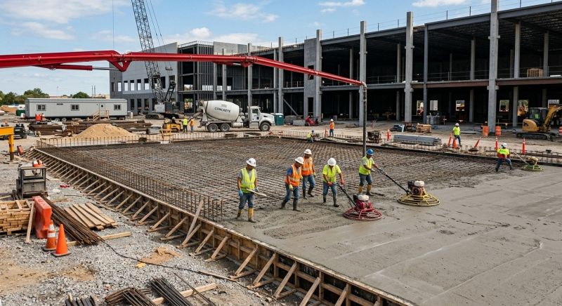 Commercial Slab Installation in Old Hickory, TN